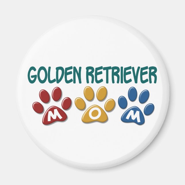 GOLDEN RETRIEVER Mama Pfosten Print 1 Magnet (Vorne)