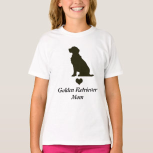 Golden Retriever Mama Silhouette Herz T-Shirt Hund