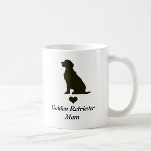 Golden Retriever Mama Silhouette Herz T-Shirt Hund Kaffeetasse