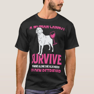 Golden-Retriever-Mama und Wein T-Shirt