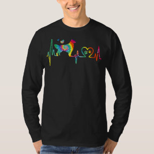 Golden Retriever Mama Vater Heartbeat Gefärbte Kra T-Shirt