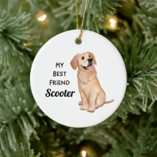 Golden Retriever Mein bester Freund Individuelle N Keramik Ornament