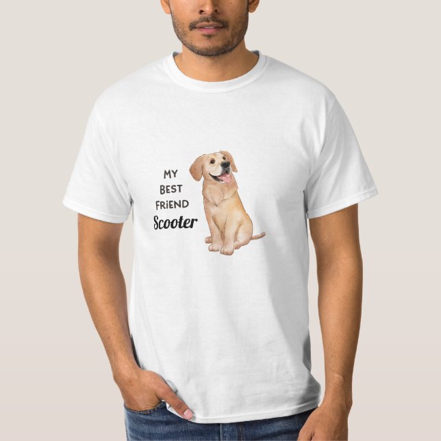 Golden Retriever Mein bester Freund Individuelle N T-Shirt (Vorderseite)
