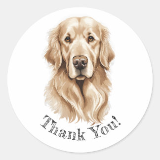 Golden Retriever Merci ! Autocollants