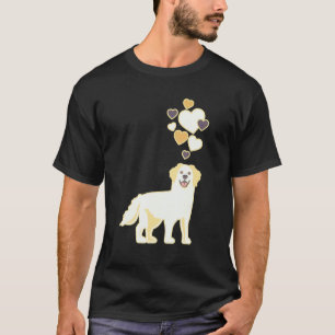 Golden Retriever mit Herzen T-Shirt