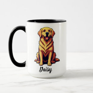 Golden Retriever mit individuellem Namen Tasse