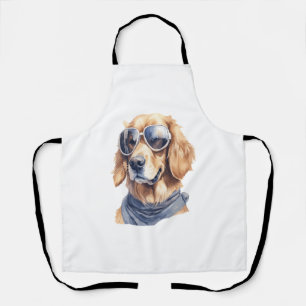 Golden Retriever mit Sonnenbrille Schürze