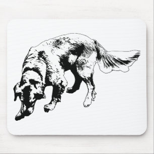 Golden Retriever mit spielerischer Vektorgrafik Mousepad