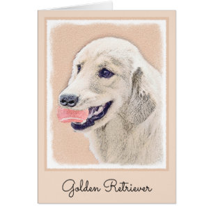 Golden Retriever mit Tennis Ball Malerei Hund Kuns
