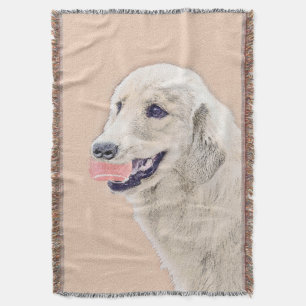 Golden Retriever mit Tennis Ball Malerei Hund Kuns Decke