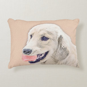 Golden Retriever mit Tennis Ball Malerei Hund Kuns Dekokissen