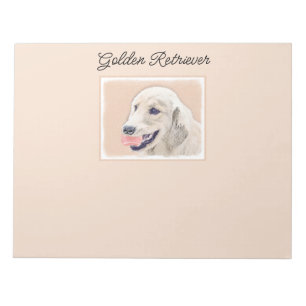 Golden Retriever mit Tennis Ball Malerei Hund Kuns Notizblock