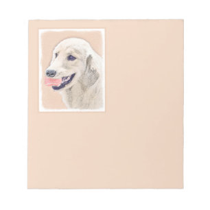 Golden Retriever mit Tennis Ball Malerei Hund Kuns Notizblock