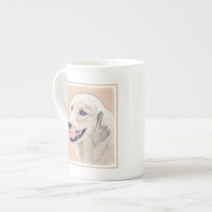 Golden Retriever mit Tennis Ball Malerei Hund Kuns Prozellantasse