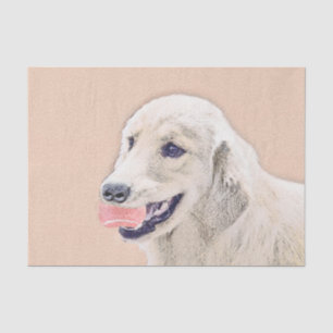 Golden Retriever mit Tennis Ball Malerei Hund Kuns Seidenpapier