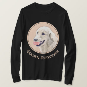 Golden Retriever mit Tennis Ball Malerei Hund Kuns T-Shirt