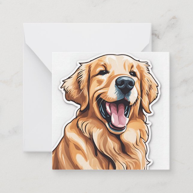 Golden Retriever Mitteilungskarte (Vorderseite)