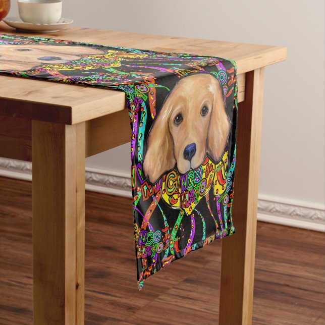 Golden Retriever Mittelgroßer Tischläufer (Beispiel)