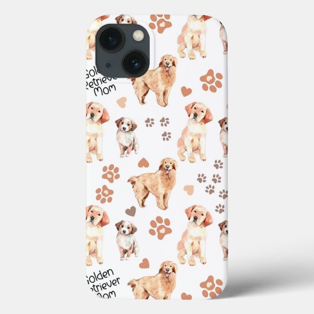 Golden Retriever Mom Pattern Case-Mate iPhone Hülle (Rückseite)