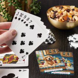 Golden Retriever Monogram Go Fish Game Playing Spielkarten