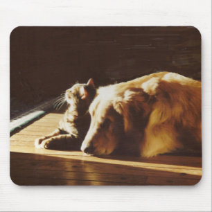 Golden retriever Mousepad Katzen-beste Freunde