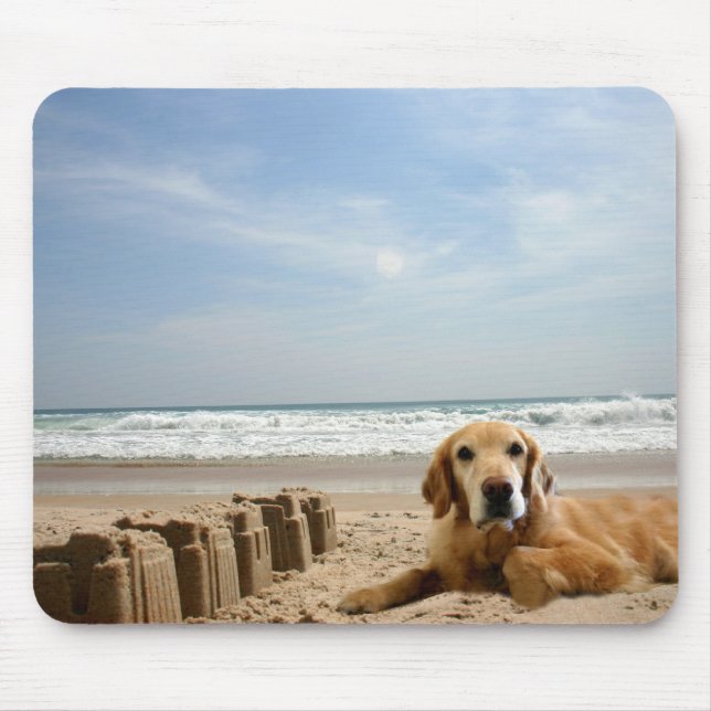 Golden retriever Mousepad Sandcastles (Vorne)