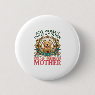 Golden Retriever Mutter Hund Sonnenblumen Bienen_1 Button