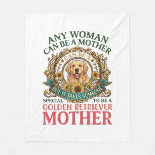Golden Retriever Mutter Hund Sonnenblumen Bienen_1 Fleecedecke