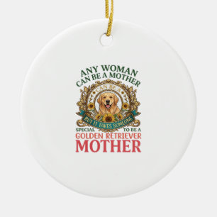 Golden Retriever Mutter Hund Sonnenblumen Bienen_1 Keramik Ornament