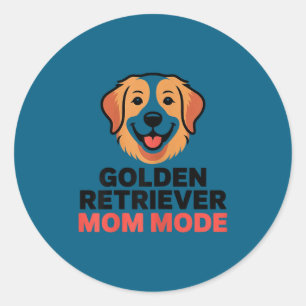 Golden Retriever Mutter-Modus lustiger Hunde-Liebh Runder Aufkleber