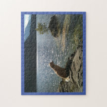 Golden Retriever Nea Pond on a Sunny Day Puzzle