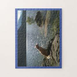 Golden Retriever Nea Pond on a Sunny Day Puzzle