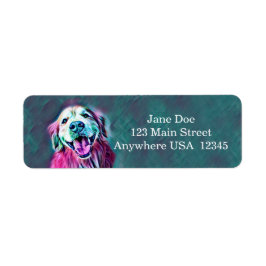 Golden Retriever Neon Colors Individuelle Name