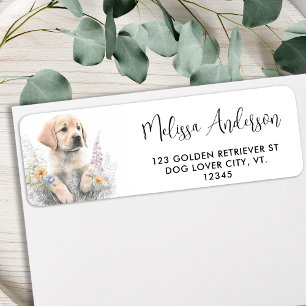 Golden Retriever Niedliche Puppy Dog Rücksendeadre