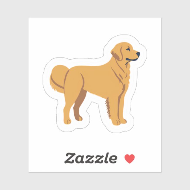 Golden Retriever | Niedlicher Hundewelpen Aufkleber (Blatt)