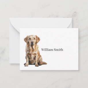 Golden Retriever Notizkarte Mitteilungskarte