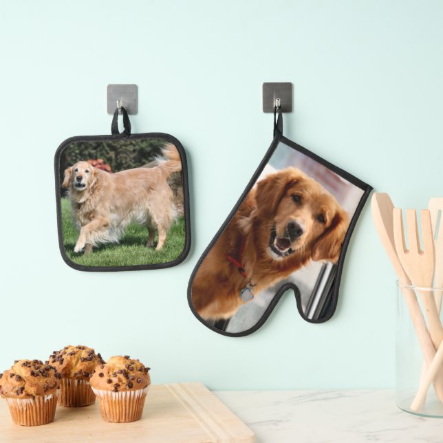 Golden Retriever Ofenhandschuh & Topflappen-Set (Insitu (Hängend))