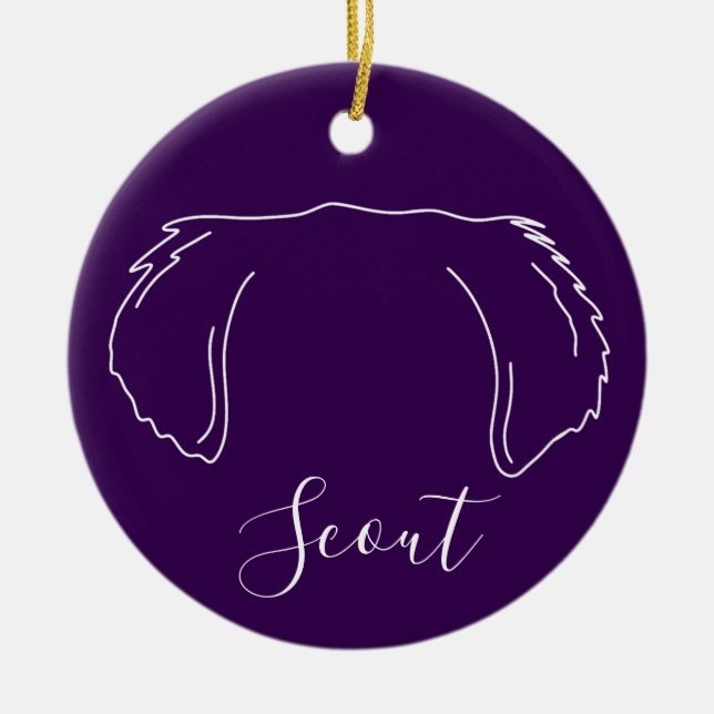 Golden Retriever Ornament (Paw Prints) (Vorne)