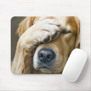 Golden Retriever Palm Face Mousepad