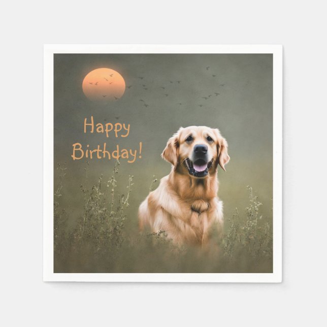 Golden Retriever Paper Napkins Serviette (Vorderseite)