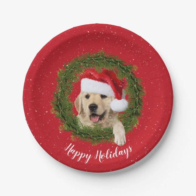 Golden Retriever Pappteller (Vorderseite)