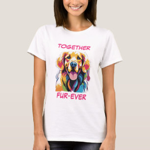 Golden Retriever Pastel Abstrakter Hund Kunst, Dic T-Shirt