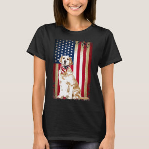 Golden Retriever Patriotic 4. Juli Amerika USA T-Shirt