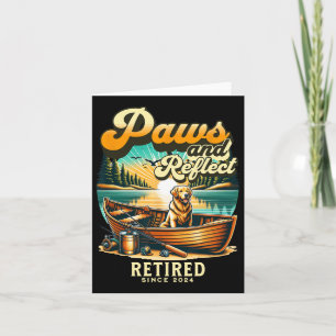 Golden Retriever Paws and Reflection Fishi Karte
