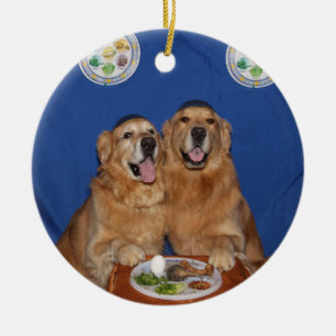 Golden Retriever Pessach Seder Plättchen Keramikornament