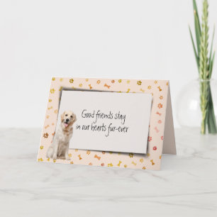 Golden Retriever Pet Loss Beileid Karte