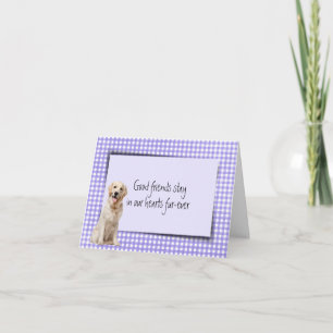 Golden Retriever Pet Loss Beileid Karte