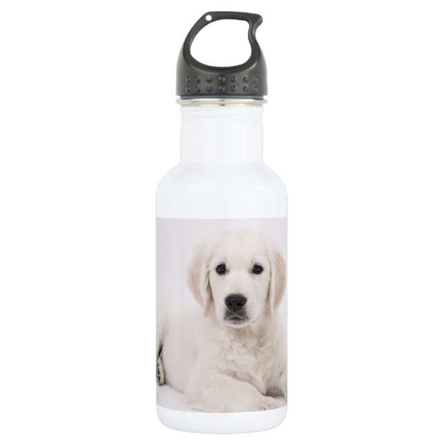 Golden Retriever Photo Edelstahlflasche (Vorderseite)