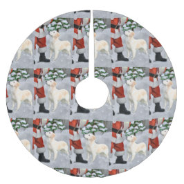 Golden Retriever Polyester Weihnachtsbaumdecke