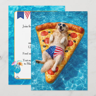 Golden Retriever Poolparty Einladung